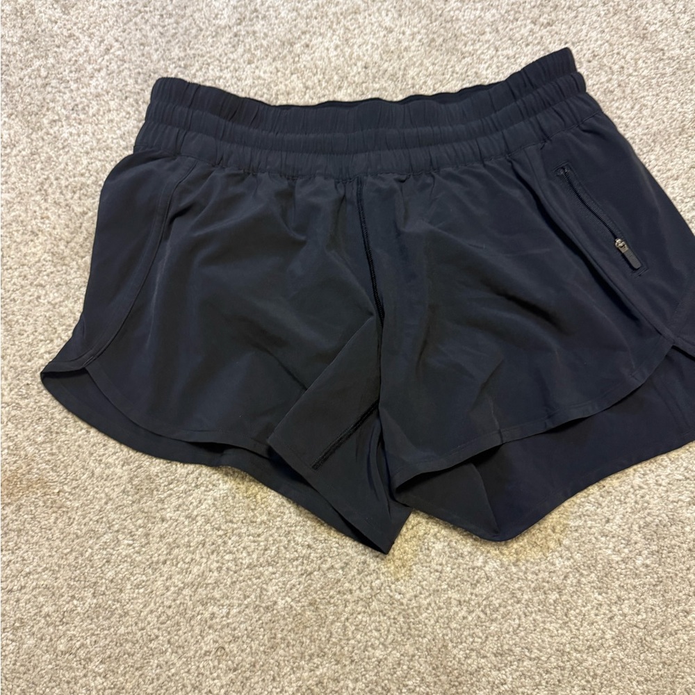 Lululemon Athletica Black Athletic Shorts Moisture-Wicking Performance